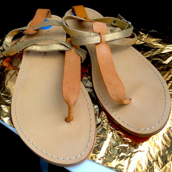 NEW NICCOLO VACARI LEATHER STRAPPY SANDALS - Picture 3 of 8